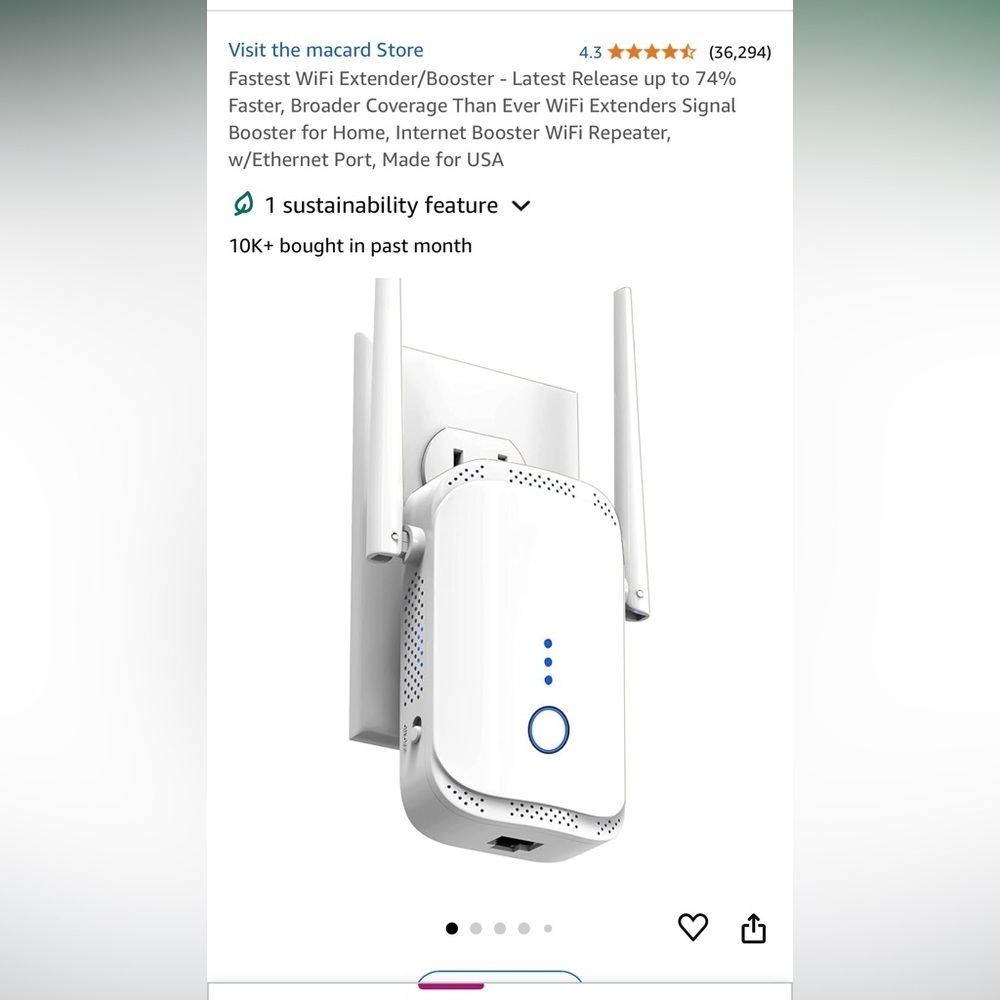 🛜 Macard WiFi Signal Booster or extender - NEW in Package